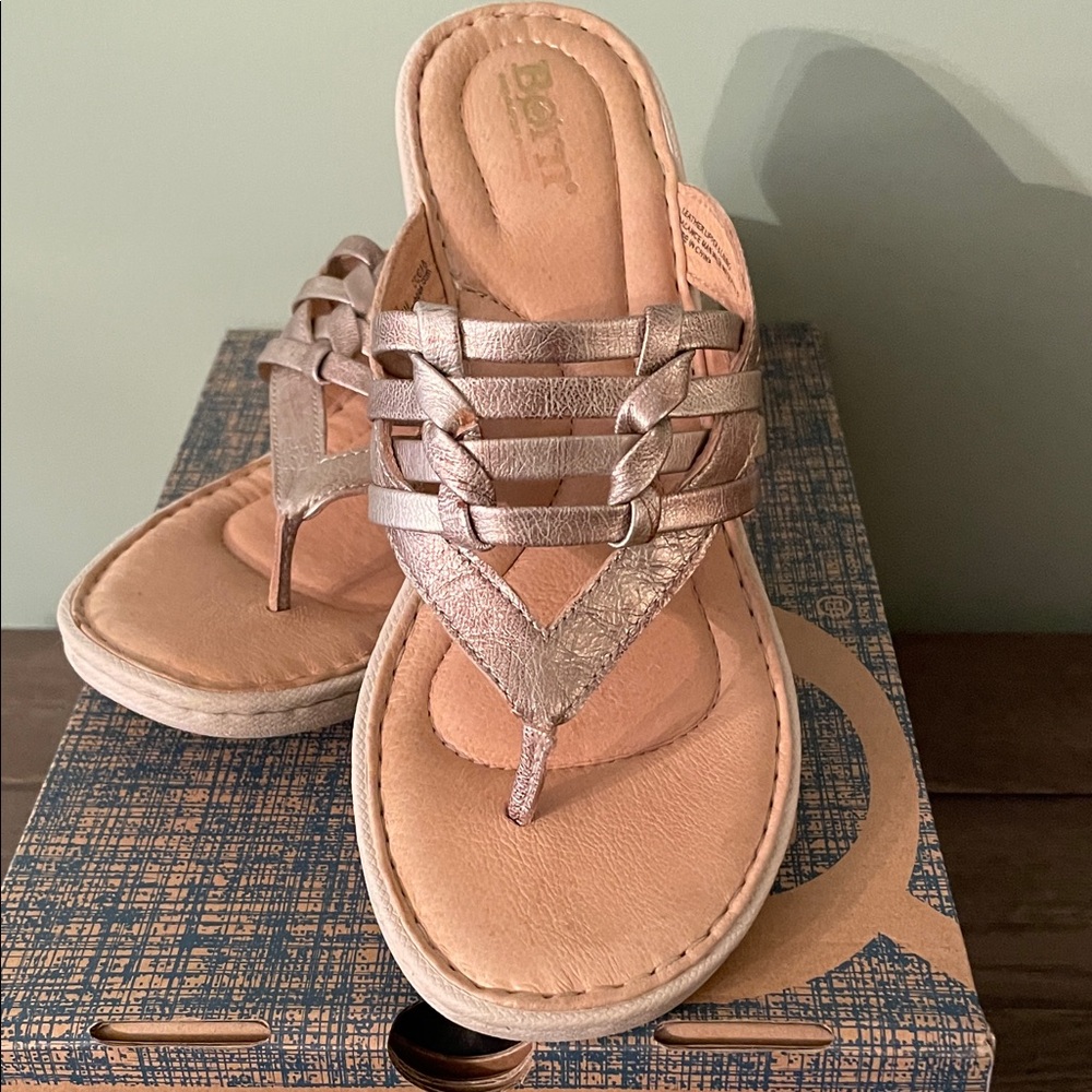 Born Women's Bronze Woven Sandals